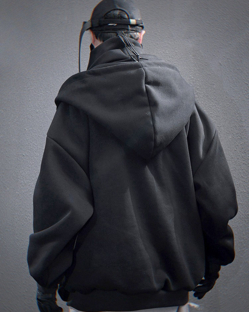 Heavy Turtleneck Fake Two-Piece Hoodie
