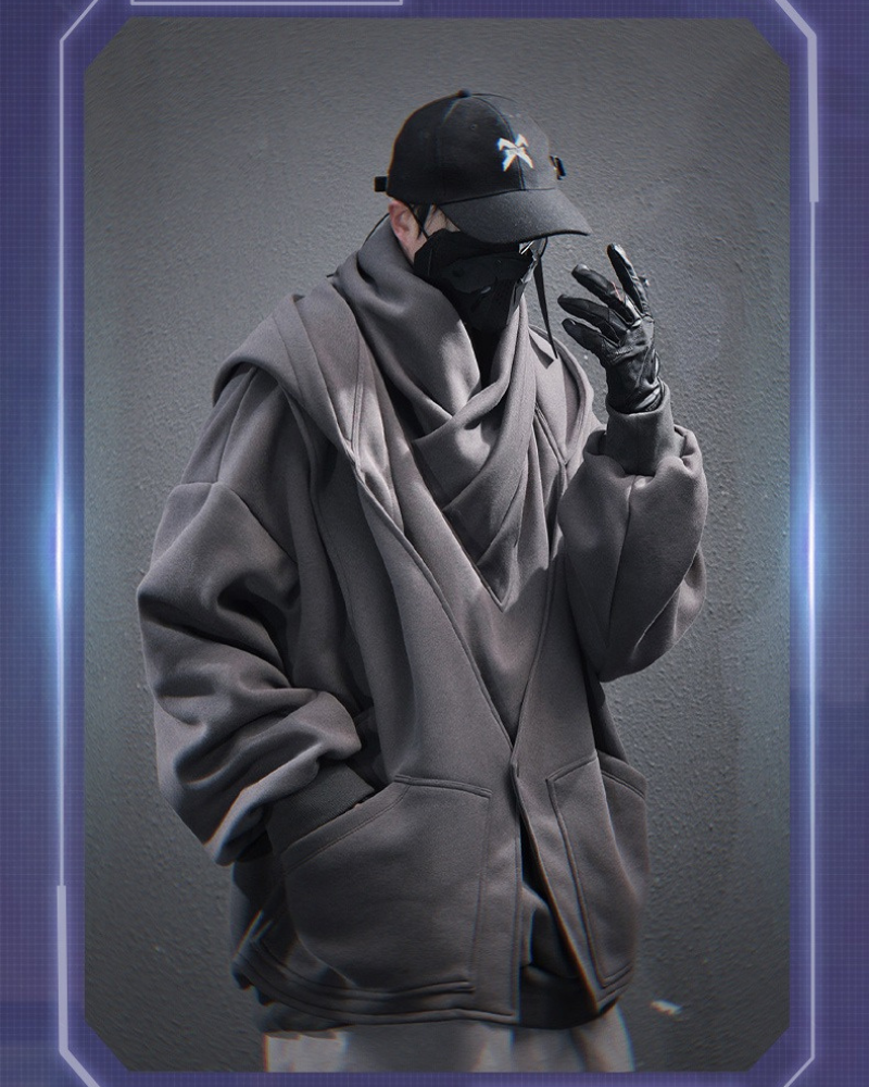 Heavy Turtleneck Fake Two-Piece Hoodie
