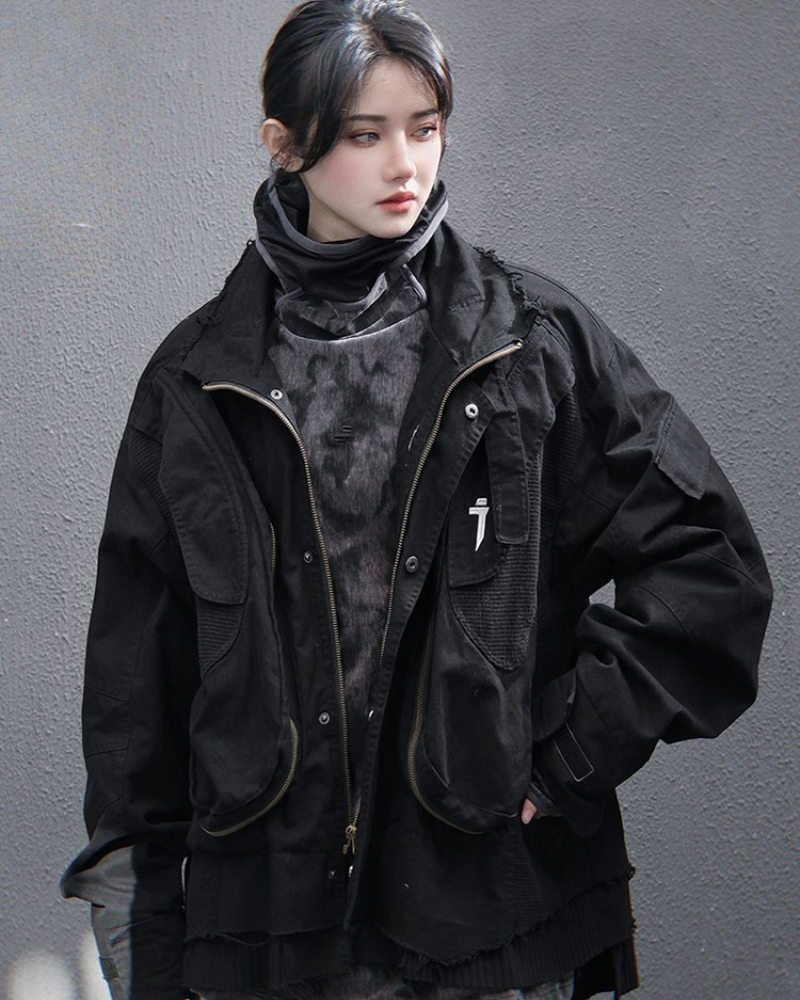 Heavy Washed Unisex Paratrooper Flight Jacket