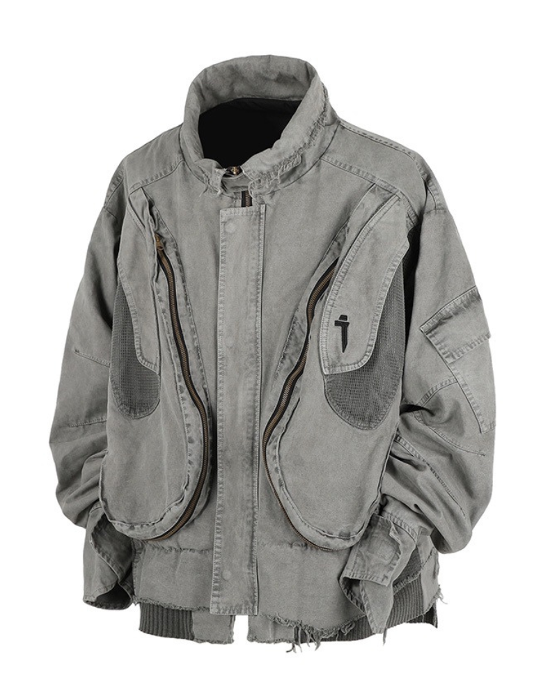Heavy Washed Unisex Paratrooper Flight Jacket