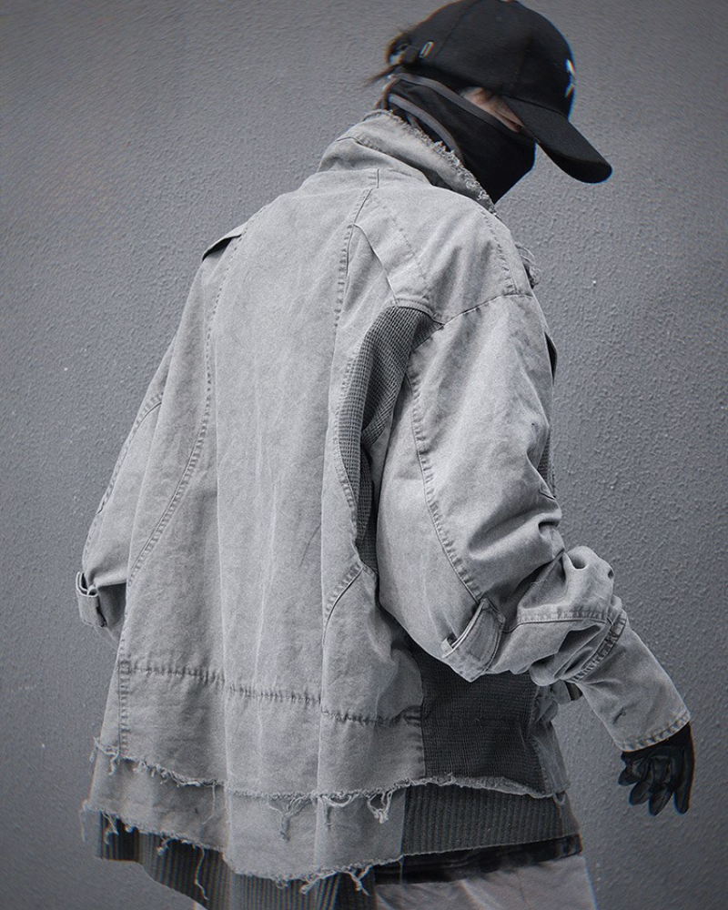 Heavy Washed Unisex Paratrooper Flight Jacket