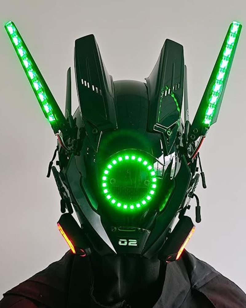 LED Cyberpunk Helmet Mask