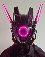 LED Cyberpunk Helmet Mask