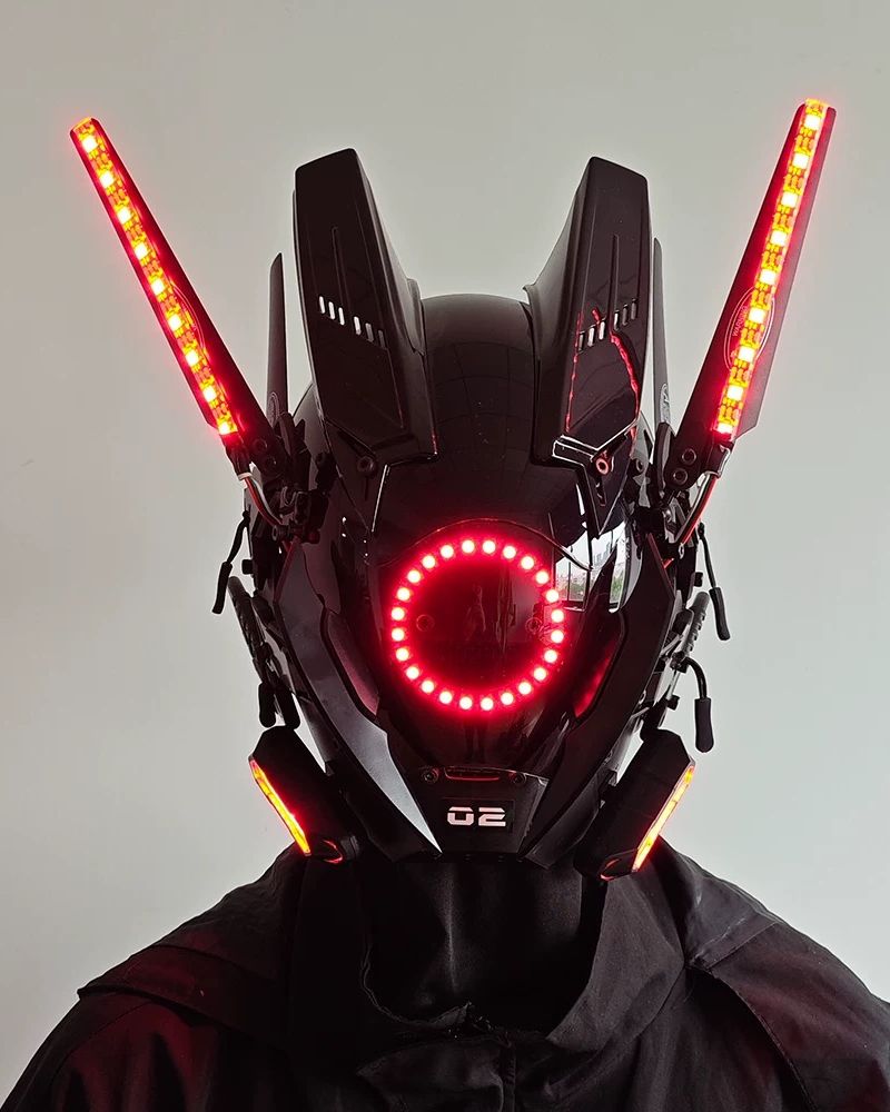 LED Cyberpunk Helmet Mask