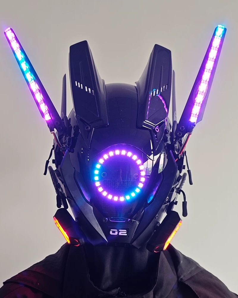 LED Cyberpunk Helmet Mask