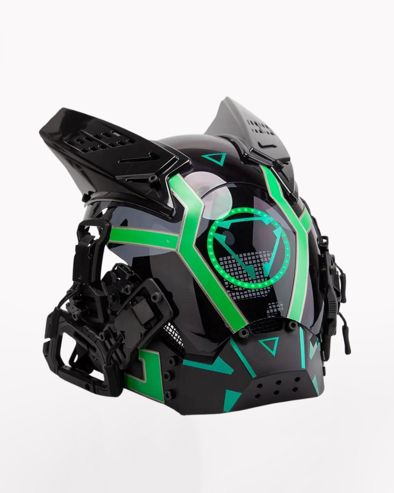LED Cyberpunk Helmet Mask