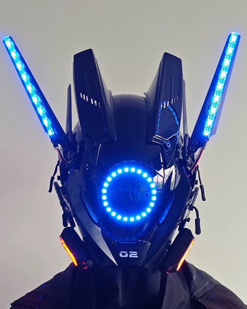 LED Cyberpunk Helmet Mask