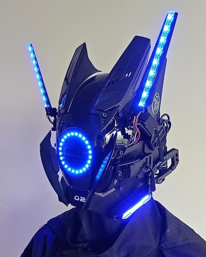 LED Cyberpunk Helmet Mask