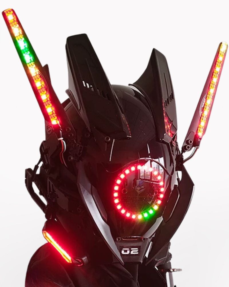 LED Cyberpunk Helmet Mask