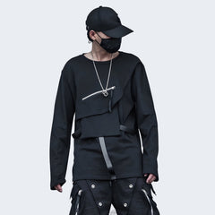 Techwear Long Sleeve Zip Up Shirt