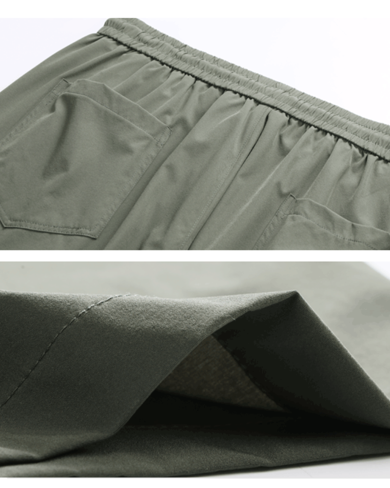 Men's Summer Ice Silk Cargo Capri Shorts