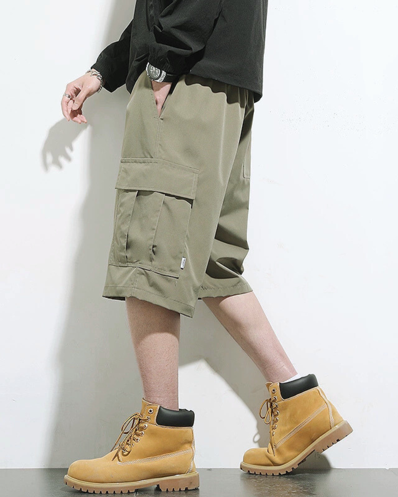 Men's Summer Ice Silk Cargo Shorts