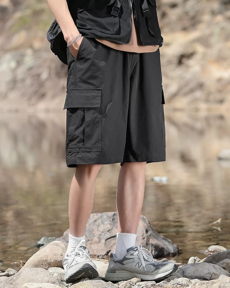 Men's Summer Ice Silk Cargo Shorts