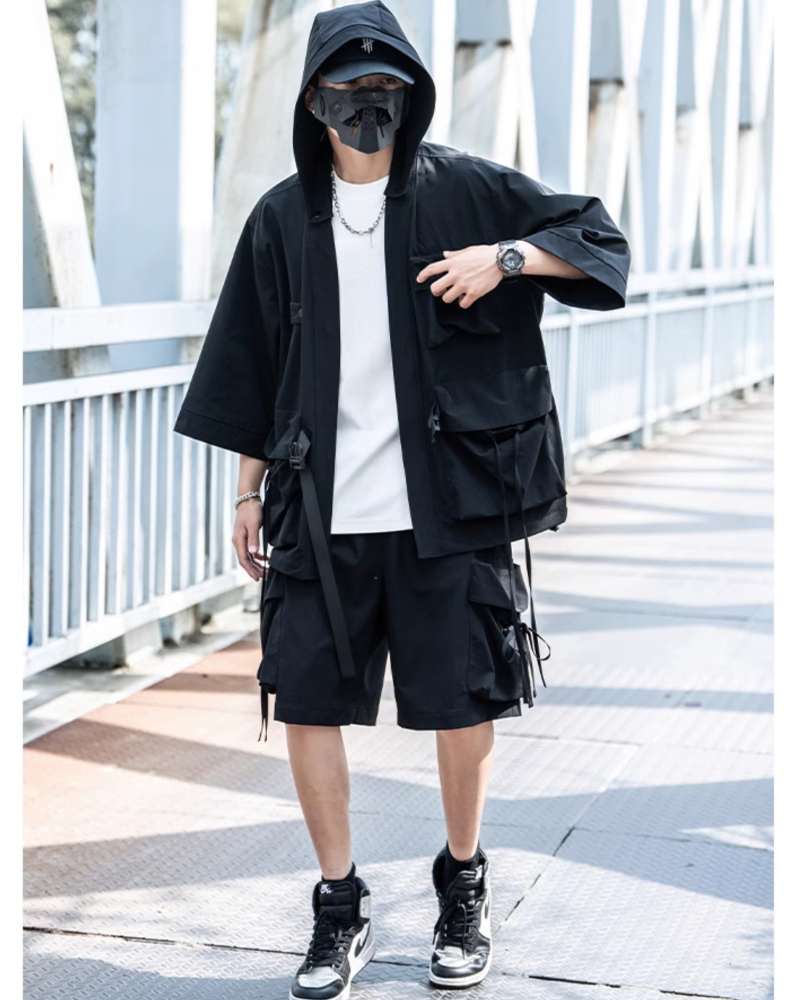 Ninja Unisex Kimono Hooded Jacket