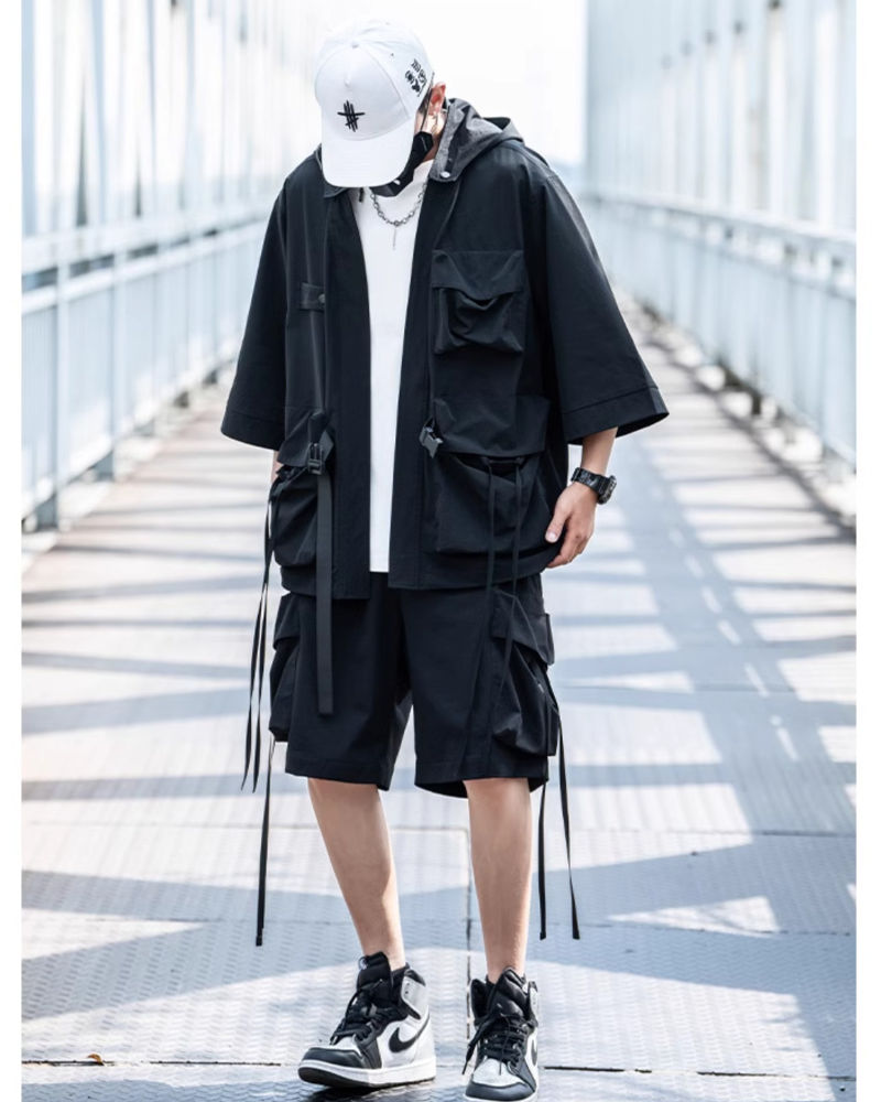 Ninja Unisex Kimono Hooded Jacket