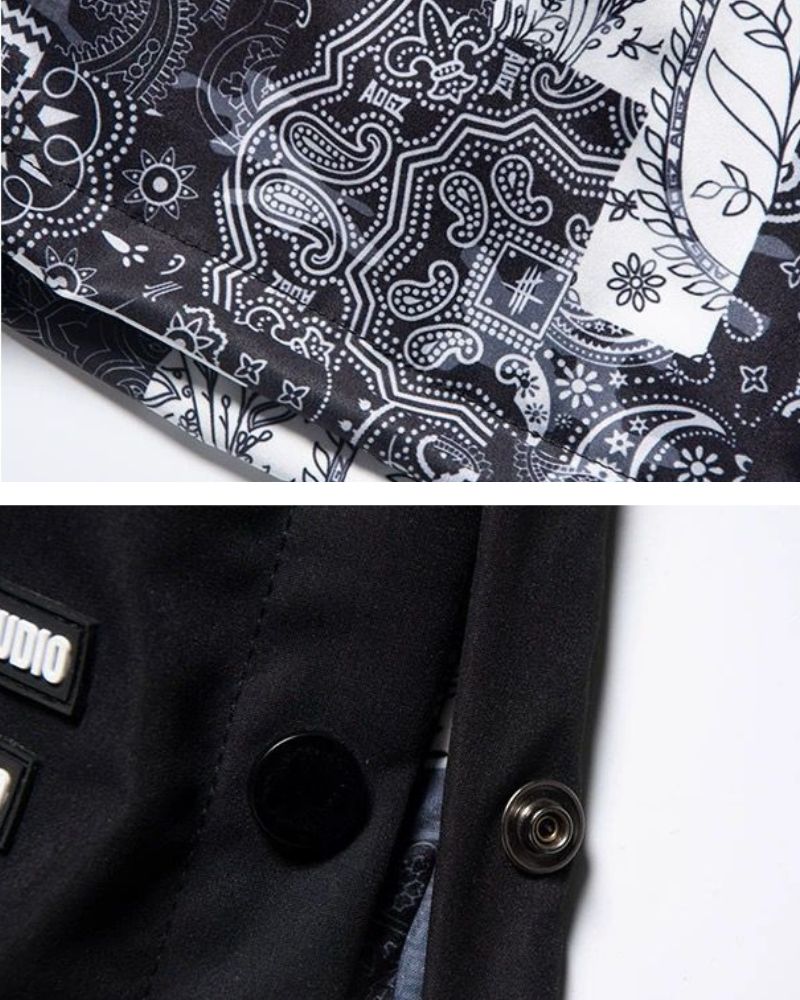 Patchwork Men Cargo Shorts