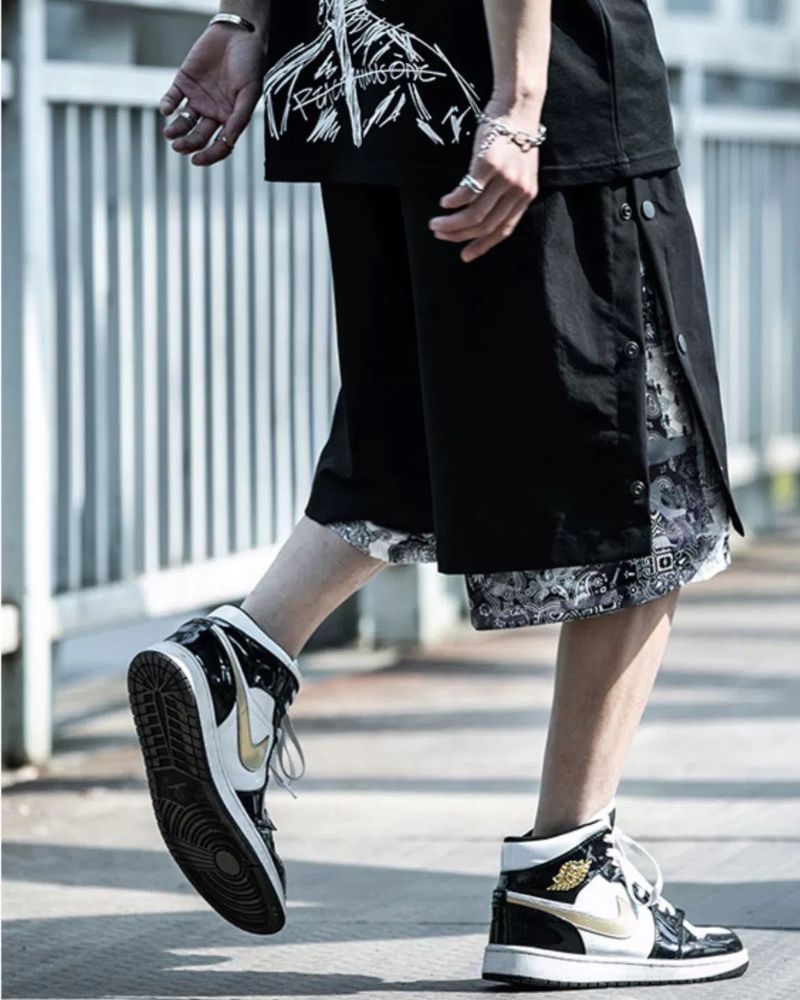 Patchwork Men Cargo Shorts