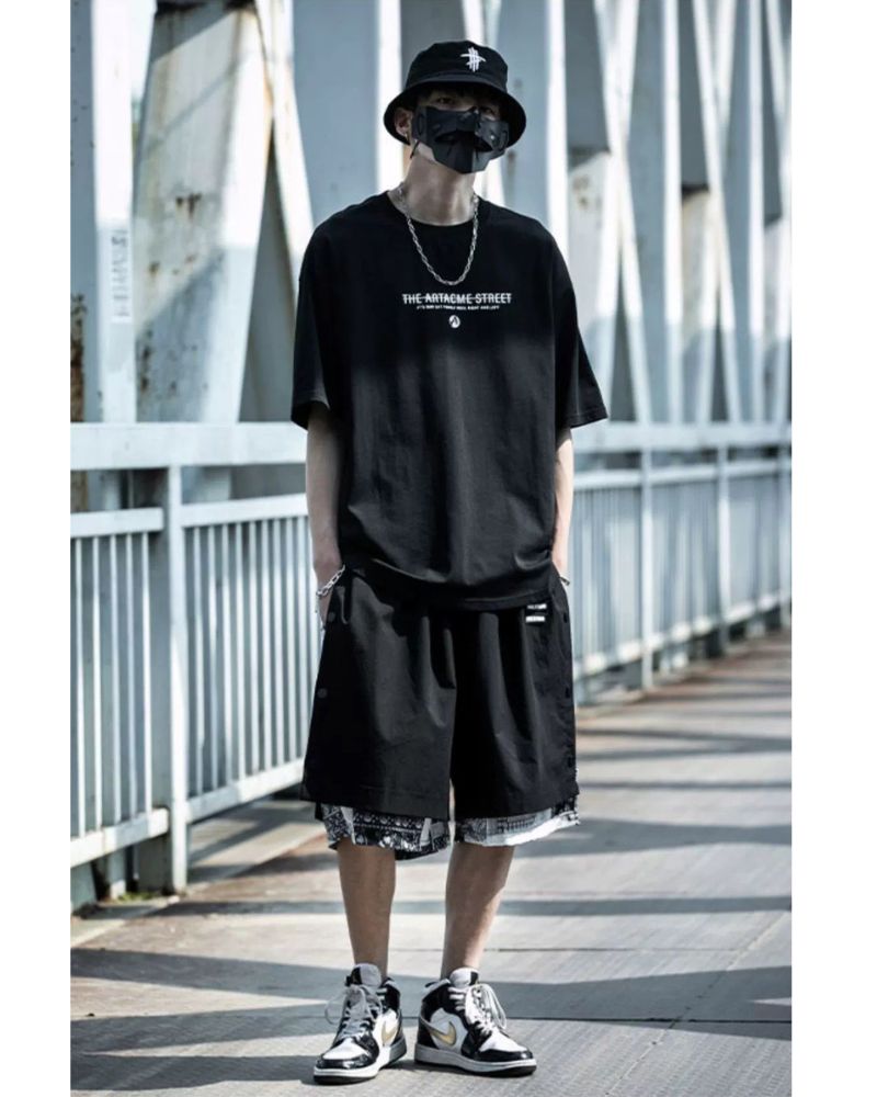 Patchwork Men Cargo Shorts
