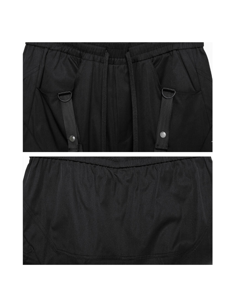 Patchwork Zipper Cargo Shorts