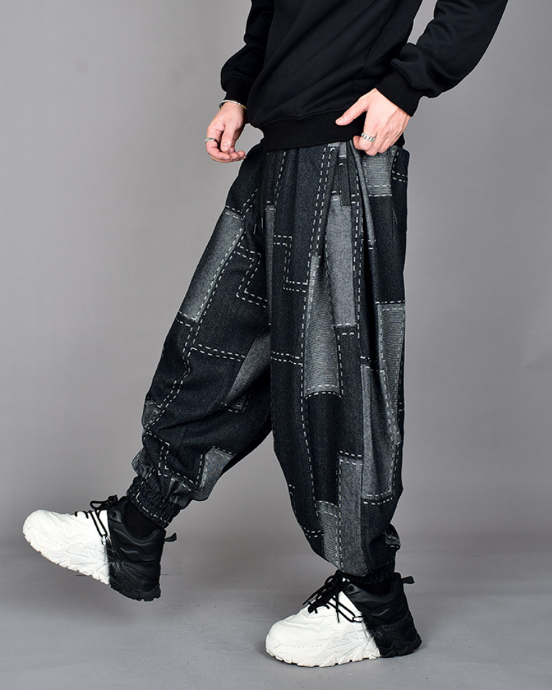 Plaid Harem Hakama Pants