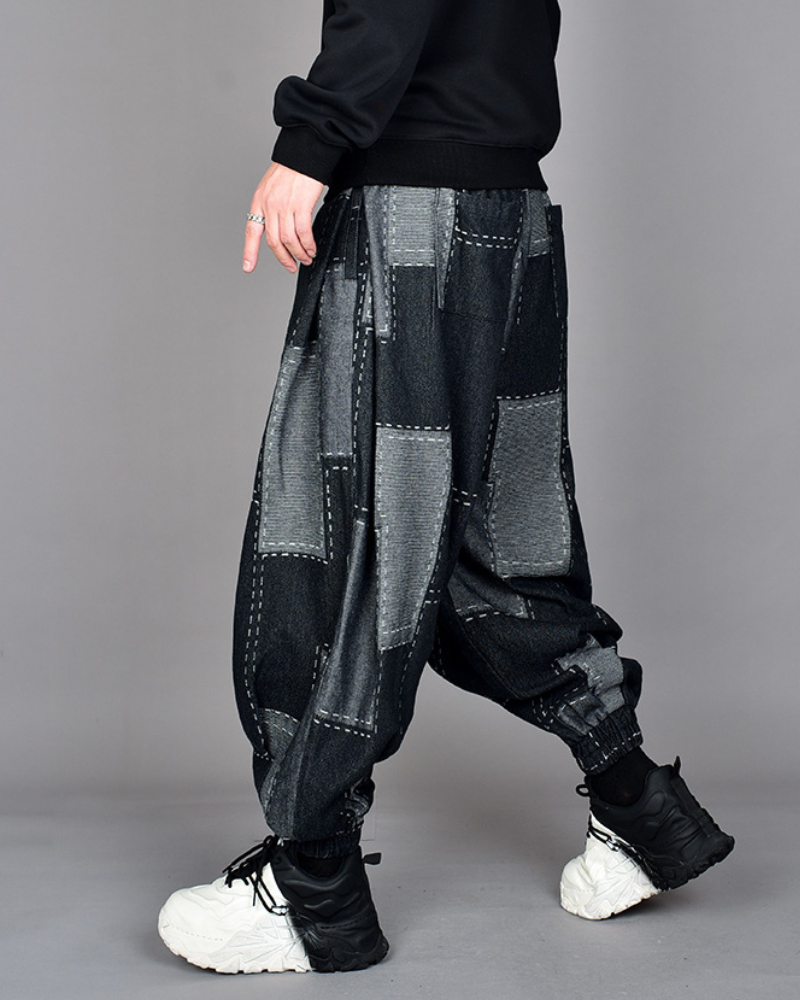 Plaid Harem Hakama Pants