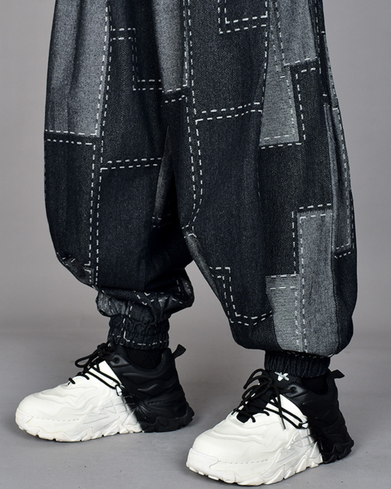 Plaid Harem Hakama Pants