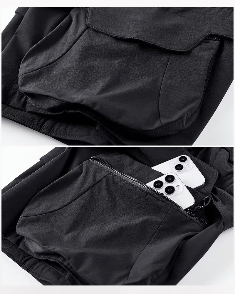 Pockets Patchwork Cargo Shorts