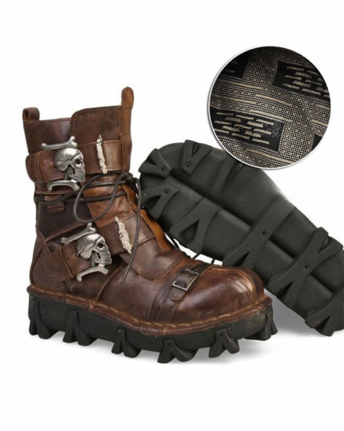 Punk Skull Unisex Motorcycle Riding Boots