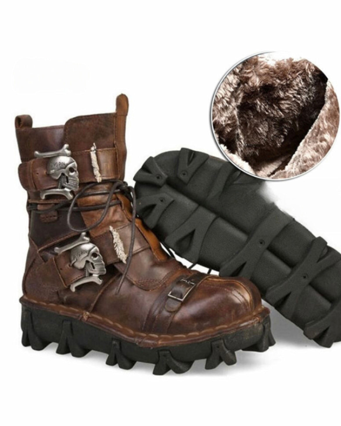 Punk Skull Unisex Motorcycle Riding Boots