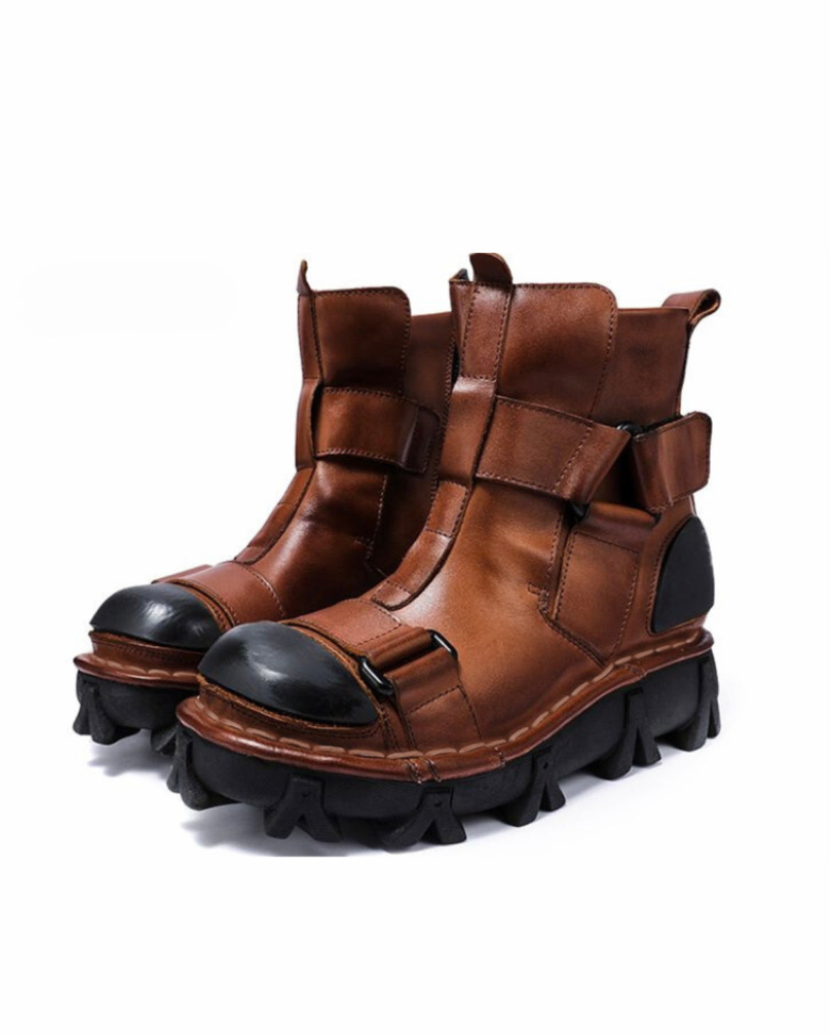 Punk Style Unisex Motorcycle Platform Boots