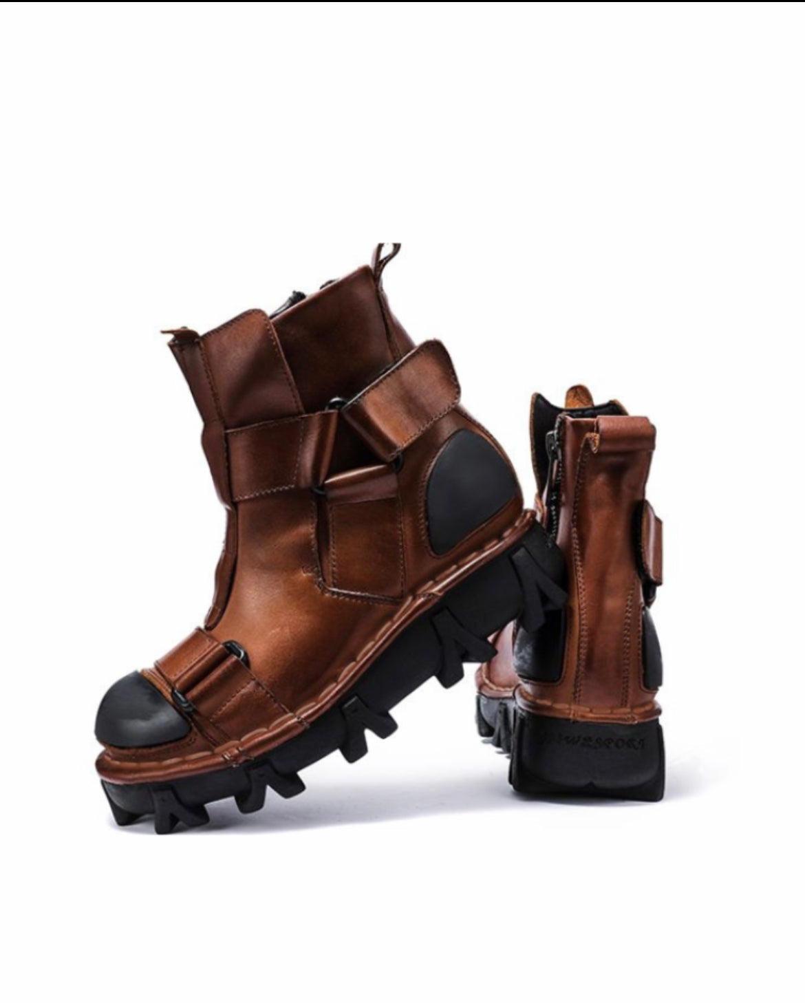 Punk Style Unisex Motorcycle Platform Boots