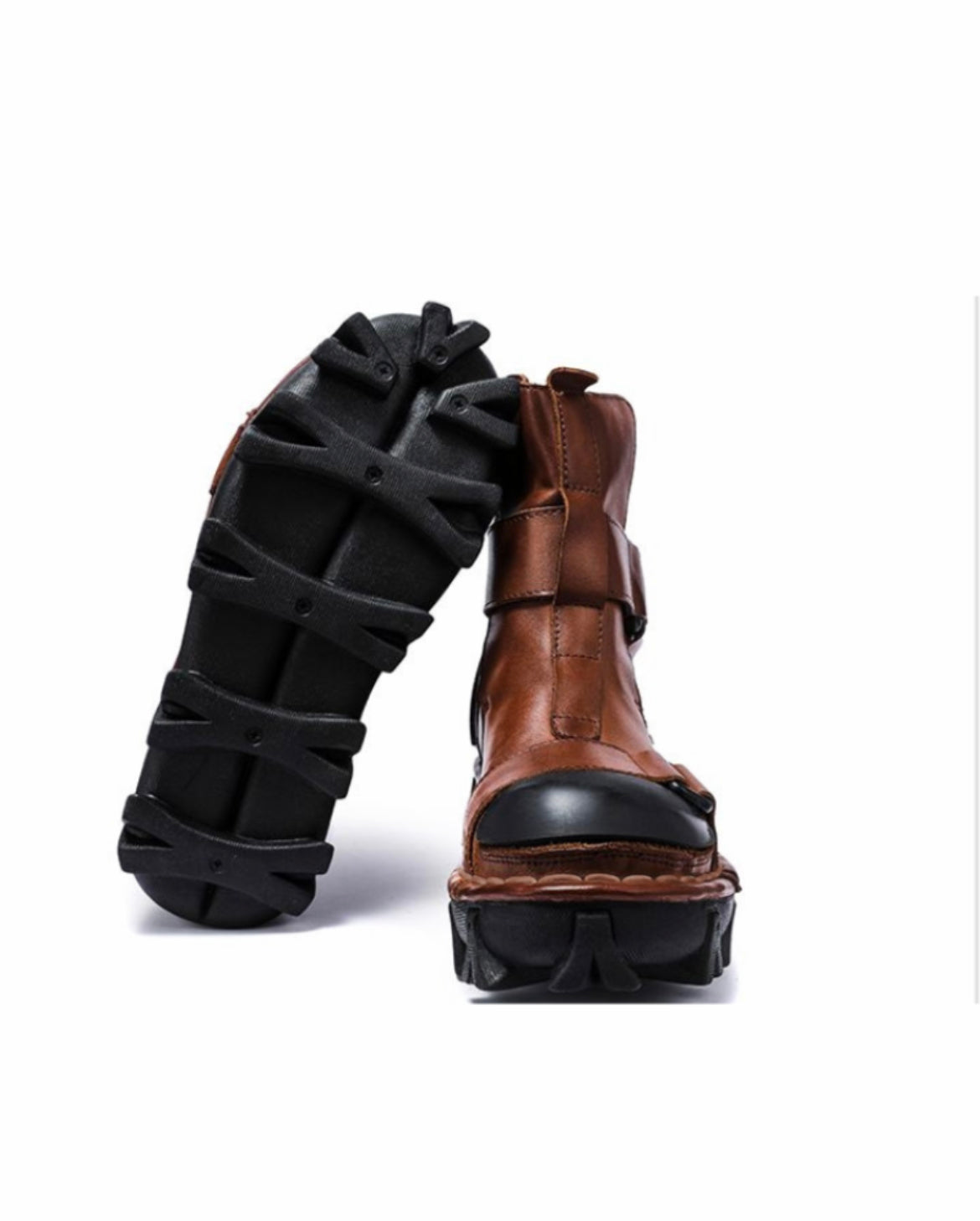 Punk Style Unisex Motorcycle Platform Boots