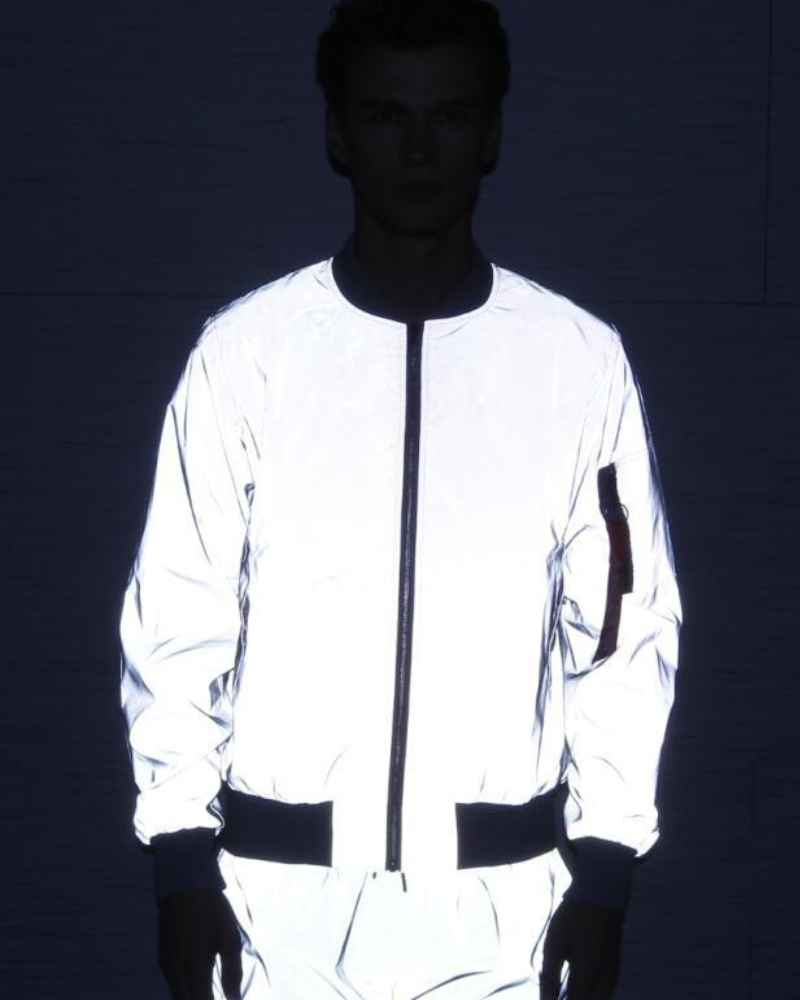 Silver Reflective Flight Jacket