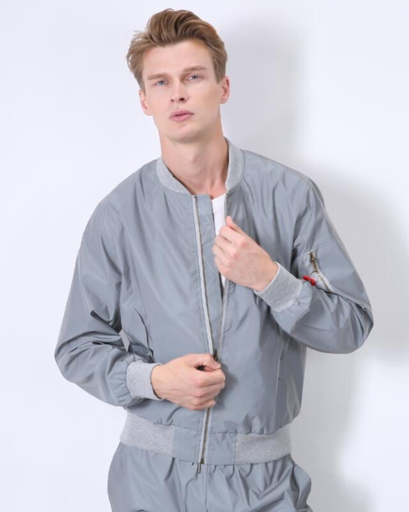 Silver Reflective Flight Jacket