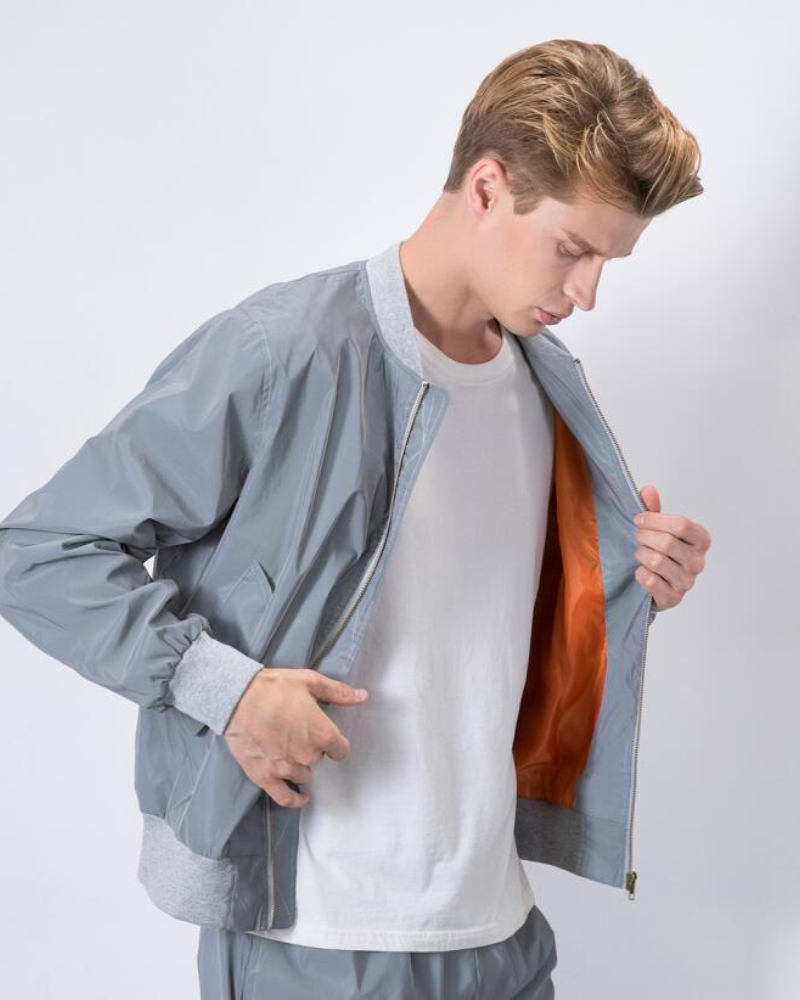 Silver Reflective Flight Jacket