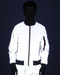 Silver Reflective Flight Jacket