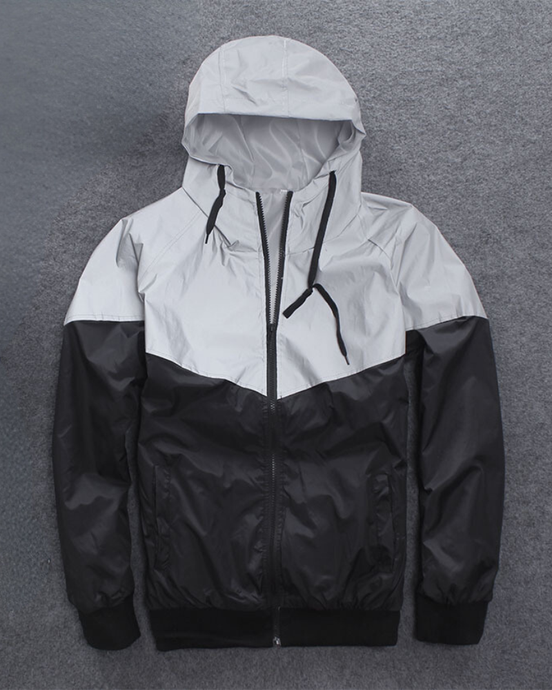 Color Block Reflective Jacket