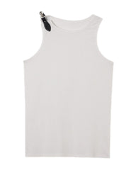 Sleeveless Single Buckle Strap Muscle Shirt