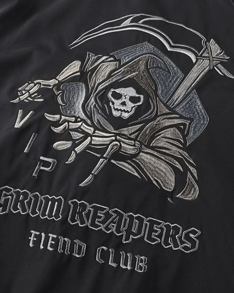 Skull Black Bomber Cyberpunk Jacket
