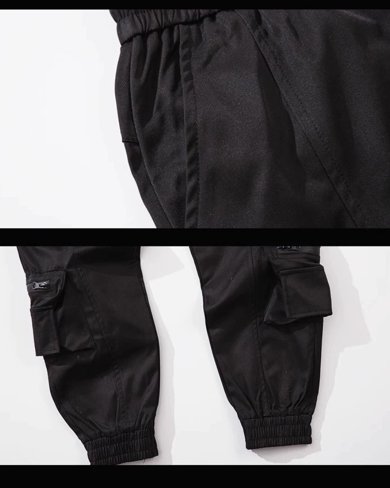 Slim Black Cargo Pants