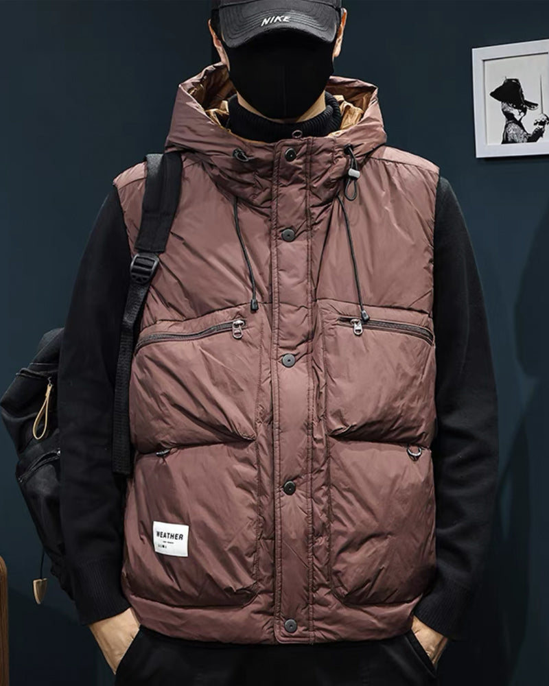 Stand Collar Winter Vest