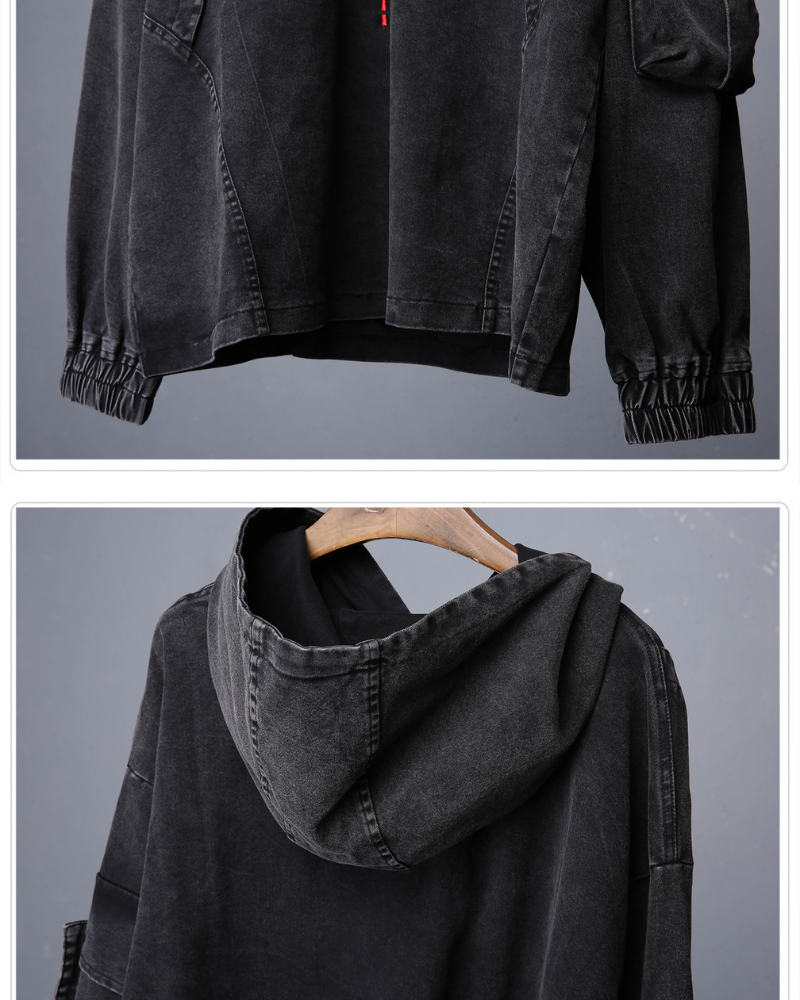 Street Men's Washed Cross Hoodie