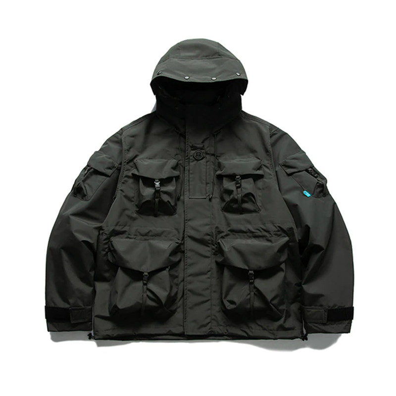 Black Cargo Jacket Men's