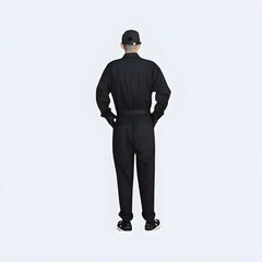 Black Cargo Overalls