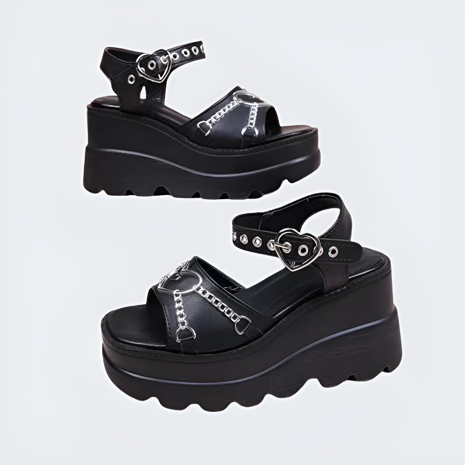 Black Goth Sandals
