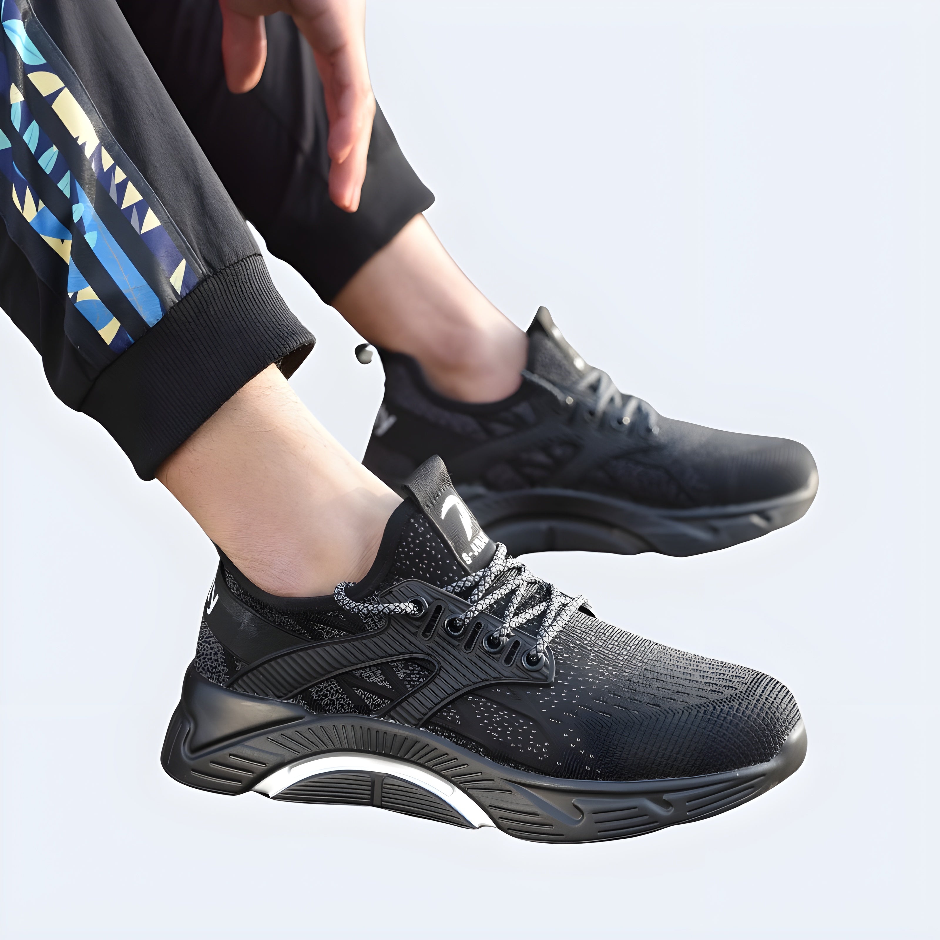 Black High Soled Trainers