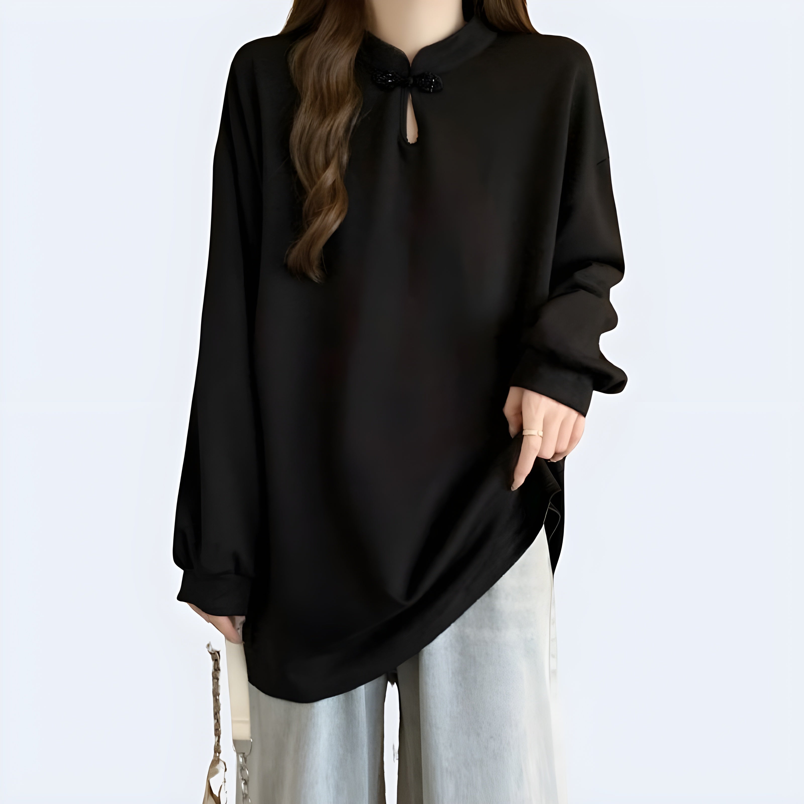 Chinese Collar Sweatshirt