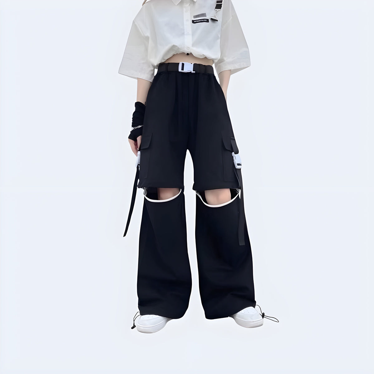 Detachable Buckle Pants