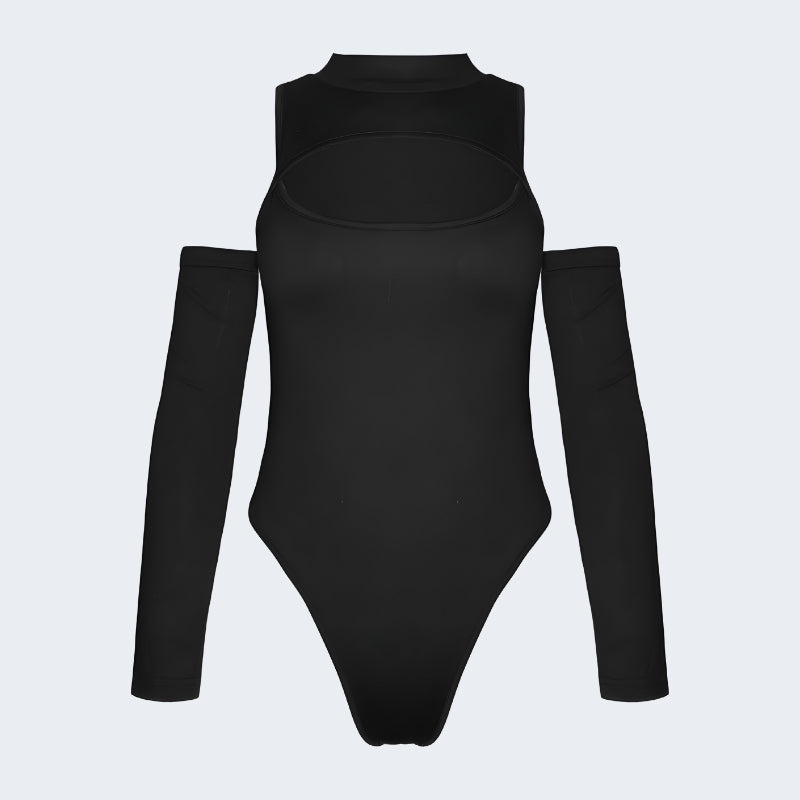 Hollow Out Long Sleeve Crop Top