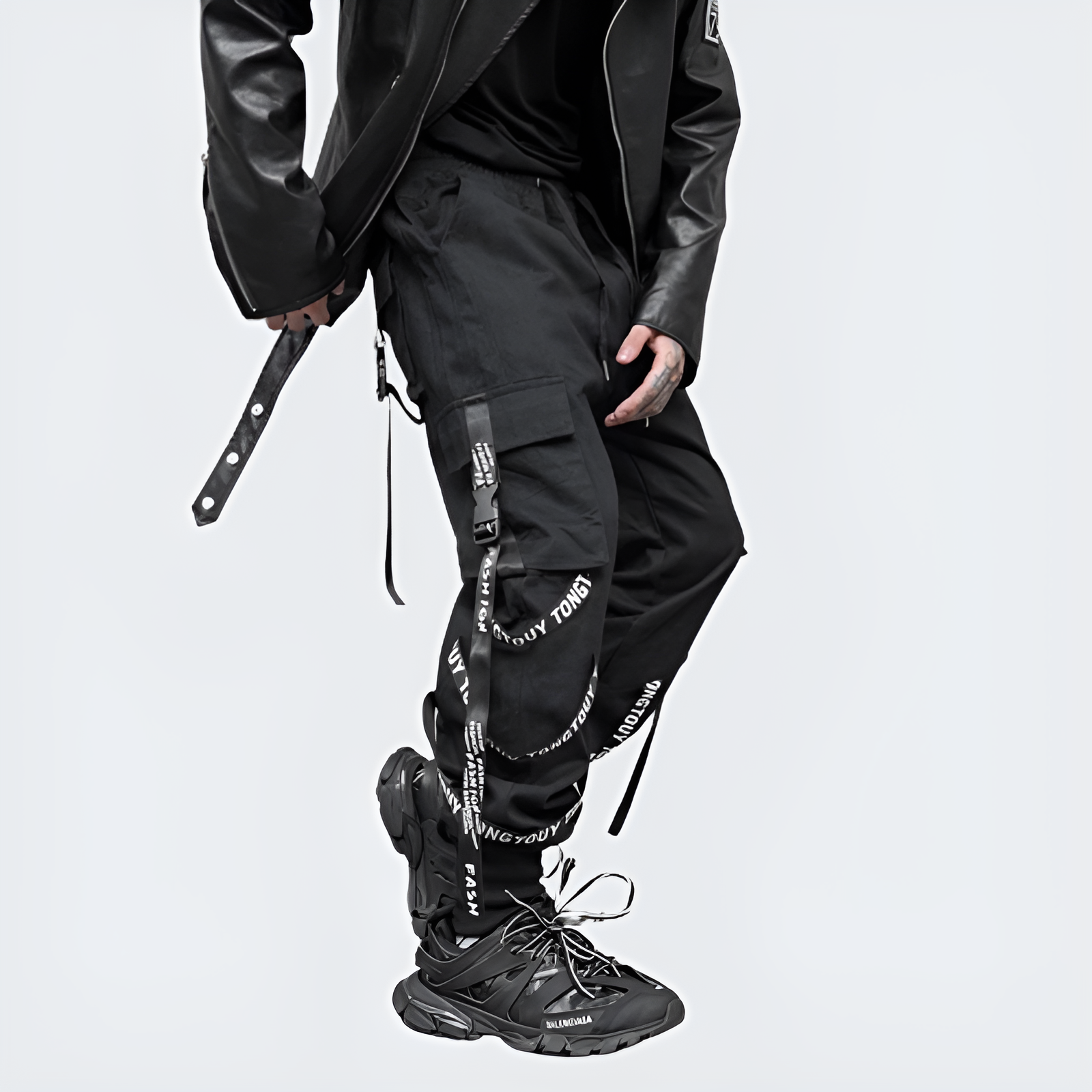 Black Techwear Cargo Pants